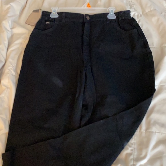 New Lee Original Jeans Side Elastic Waist relaxed seat and thigh tapered leg 16P - Picture 3 of 3